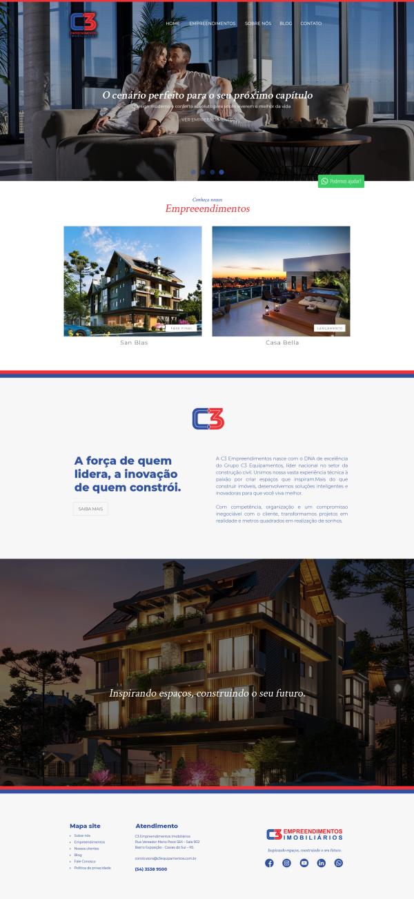 website C3 Empreendimentos